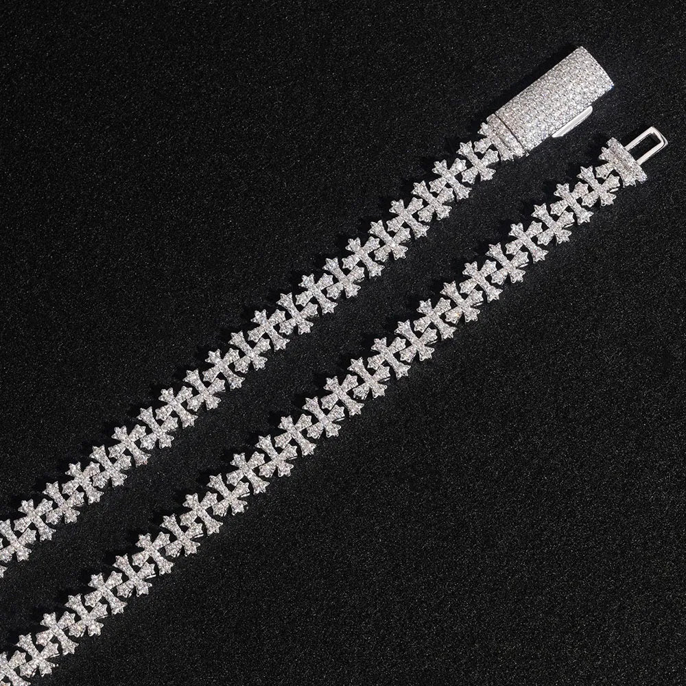 925 Silver Moissanite High-end Diamond Iced Out Chains Bracelet Women's Necklace With GRA Certificate Moissanite Pure Silver ﻿