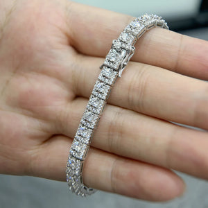 BXINY Luxury Full Moissanite Bracelet S925 Silver Sparkling Diamond for Women Engagement Wedding Fine Jewelry Gift GRA Certified