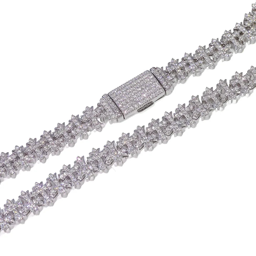 925 Silver Moissanite High-end Diamond Iced Out Chains Bracelet Women's Necklace With GRA Certificate Moissanite Pure Silver ﻿