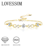 925 silver 1.5 carat moissanite fashion classic bracelet elegant and luxurious, suitable for daily wear wedding anniversary gift