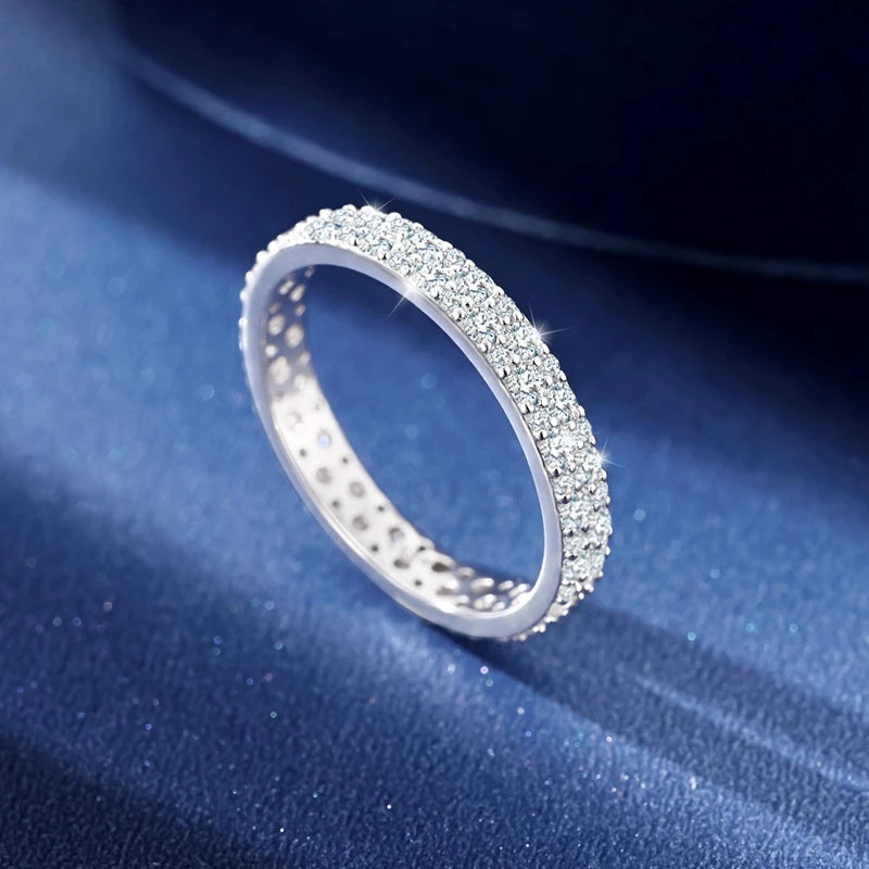 Moissanite Ring Real 925 Sterling Silver Simple Sparkling Shiny Oval Stone Ring For Women Engagement Wedding Luxury Fine Jewelry