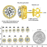 TUHE Unisex VVS1 Moissanite Women Earrings 925 Silver Fine Jewelry Earings 3MM/4MM/5MM Silver 925 Fashion Earrings Women Gift