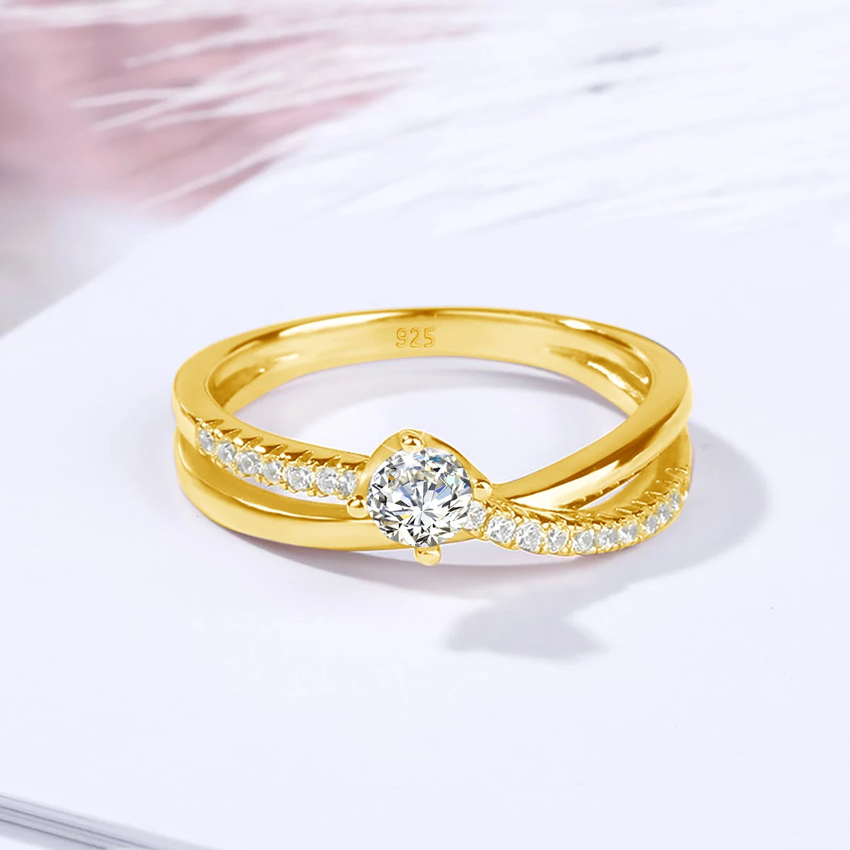 Popular New Design Moissanite Ring Women Silver 925 With Stone Dating luxury Brand Certified Jewelry Beautiful Gift Female Sale