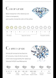 Moissanite Diamond 6.5mm 1CT Necklace For Woman Pendant 925 Silver Necklace For Women Chains Party Bridal Fine Jewelry