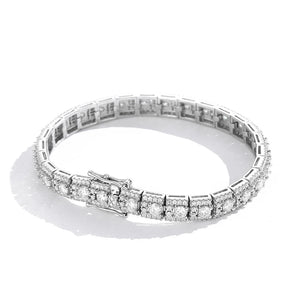 BXINY Luxury Full Moissanite Bracelet S925 Silver Sparkling Diamond for Women Engagement Wedding Fine Jewelry Gift GRA Certified