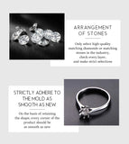 CHARMING Luxury 3.2 CT Sparkling S925 Silver Moissanite Diamond Ring for Women Engagement Wedding Fine Jewelry Anniversary Gift