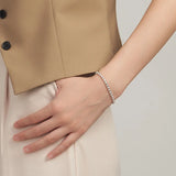 Moissanite Tennis Bracelet for Women 925 Sterling Silver Round Cut 2mm 3mm 4mm 5mm Size Options Elegant Fine Jewelry Gift