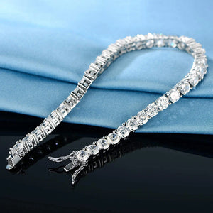 Real Moissanite Tennis Bracelet for Women Men 2.5-6.5mm Lab Diamond Bangle with Certificates 925 Sterling Silver Fine Jewelry