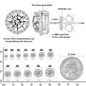 TUHE Unisex VVS1 Moissanite Women Earrings 925 Silver Fine Jewelry Earings 3MM/4MM/5MM Silver 925 Fashion Earrings Women Gift