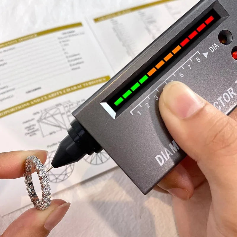 KNB 2.2ct-7ct D Color Moissanite Diamond Rings for Women Fine Jewelry 925 Sterling Sliver Eternity Band Wedding Engagement Ring