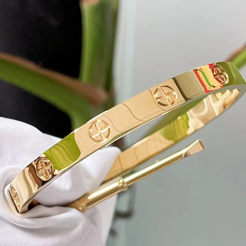 Stainless steel love cross zircon stone cartierred bracelet