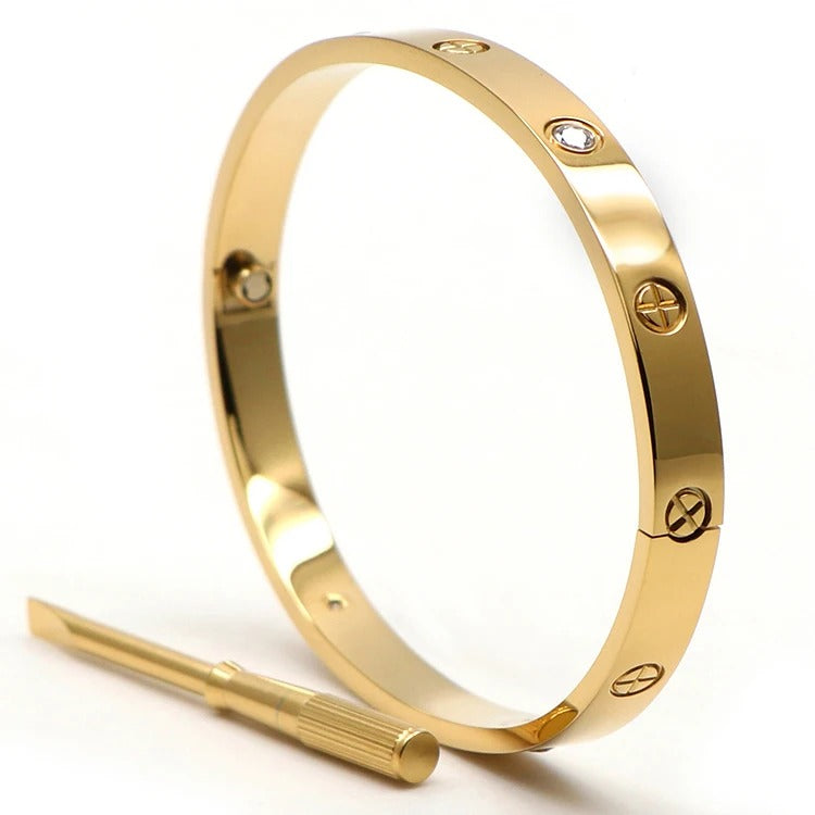 Stainless steel love cross zircon stone cartierred bracelet