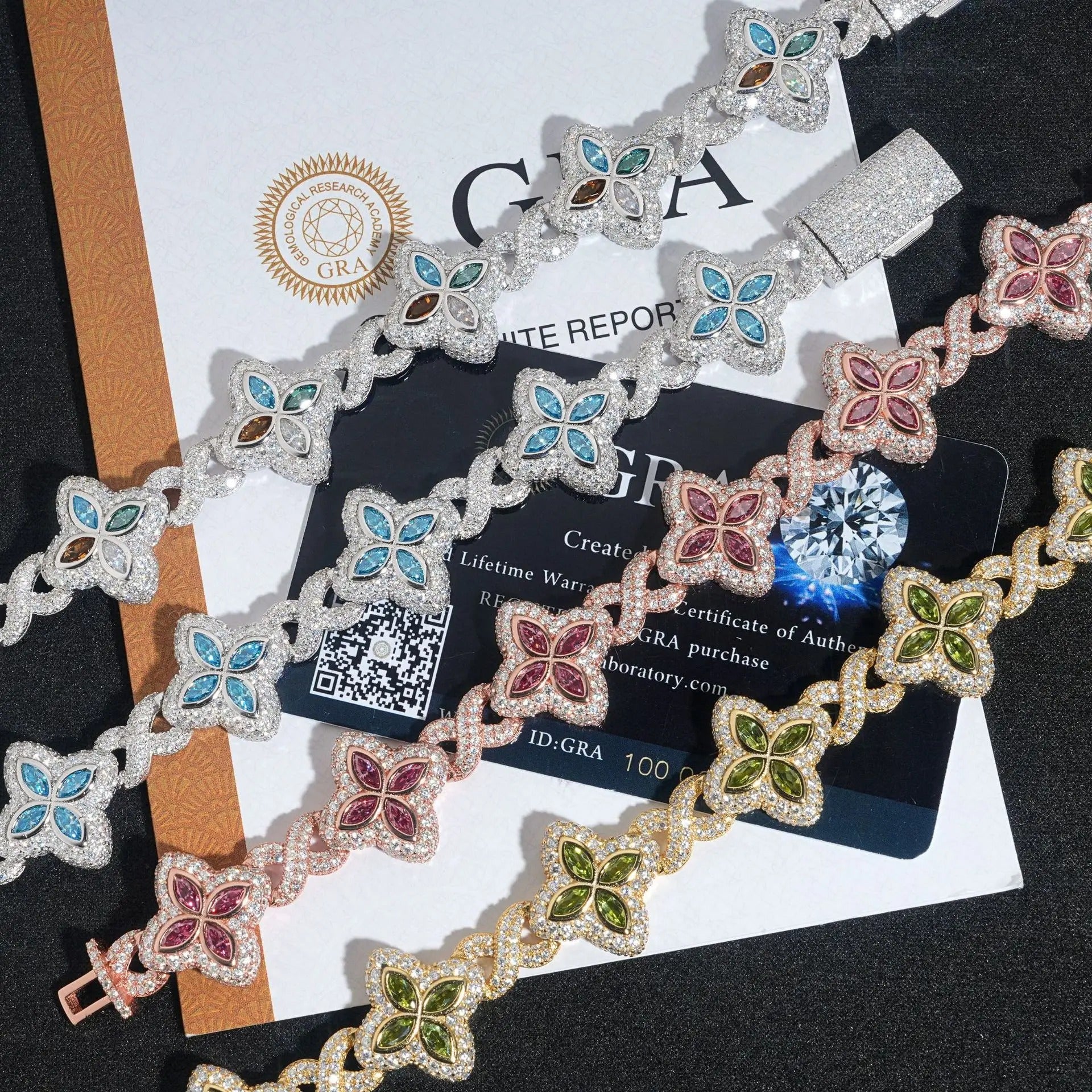 8mm Full Moissanite Marquise Cuban Chain For Women