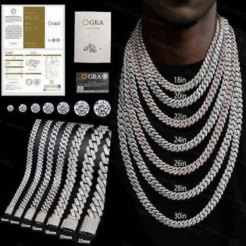 Hiphop Cuban Chain Necklace For Men Women Iced